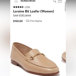 Sam Edelman Loraine loafer. Classic nude leather. Size 9. 10